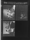Four people eating; Boy having blood pressure taken (3 Negatives (September 1, 1958) [Sleeve 2, Folder a, Box 16]
